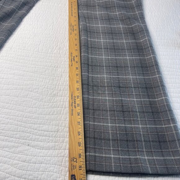 Ann Taylor Factory Plaid Gray Mid-Rise Trousers SZ 14 Office Business NEW - Picture 8 of 9